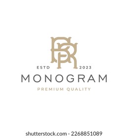BR Letter Monogram Logo Design