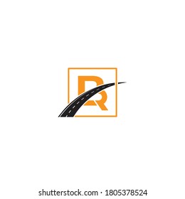 Plantilla vectorial de diseño de logotipo de carretera de carta BR