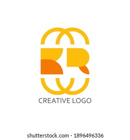 br letter simple for logo company. a modern vector design