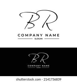 Br Letters Signature Logo Handwriting Logo Stock Vector (Royalty Free ...