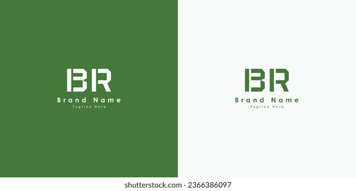 Diseño del logotipo del vector de letras BR