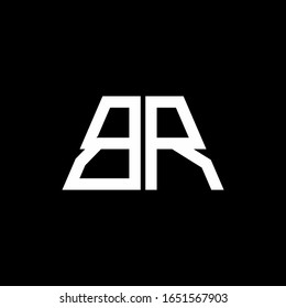 BR logo abstract monogram isolated on black background