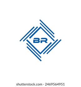 BR logo. B R design. White BR letter. BR B R letter logo design.