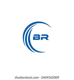 BR logo. B R design. White BR letter. BR B R letter logo design.
