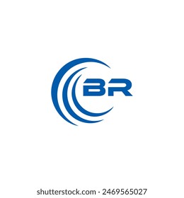BR logo. B R design. White BR letter. BR B R letter logo design.