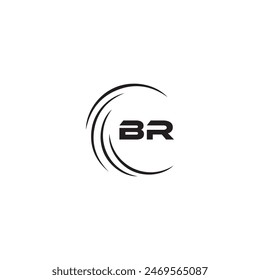BR logo. B R design. White BR letter. BR B R letter logo design.