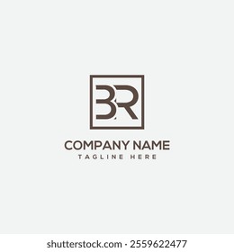 BR logo. B R design. White BR letter. BR, B R letter logo design with vector template.
