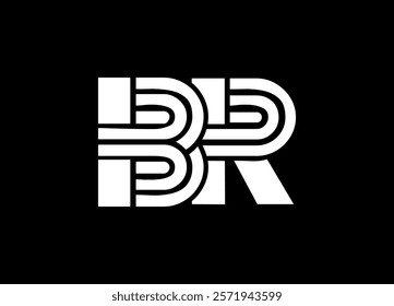 BR Logo Design Template Vector Graphic Branding Element.
