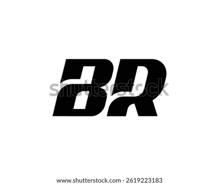 BR logo design vector template. BR
