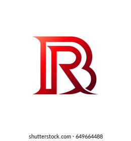 BR Logo, Letter B And Letter R Initial Logo Template