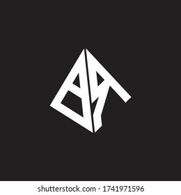 BR Logo monogram with standout triangle shape ribbon design template