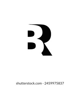 BR logo. BR set , B R design. White BR letter. BR, B R letter logo design.