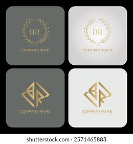 BR luxury typography letter logo. BR Creative style logo but still simple lettering and modern. 
