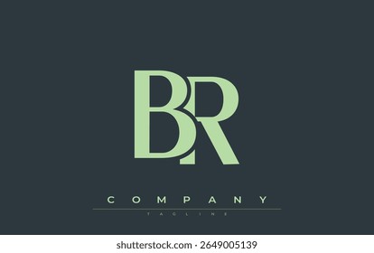 BR Modern Initials Logo Design. Branding logo with stylized initials showcasing bold design and modern aesthetic. Ideal for professional business branding or creative projects focusing on minimalistic
