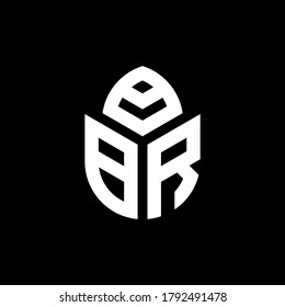 BR-Monogramm-Logo mit einer Vorlage für die Gestaltung von Cypress-Formen im luxuriösen Stil