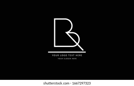 BR RB abstract vector logo monogram template