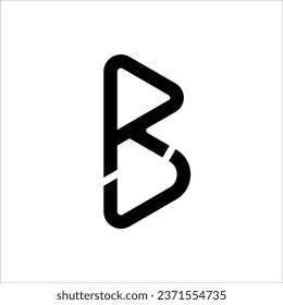 BR or RB initial line art pattern monogram modern brand unique logo