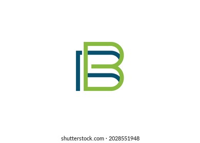 BR or RB letter initial identity minimal logo design vector