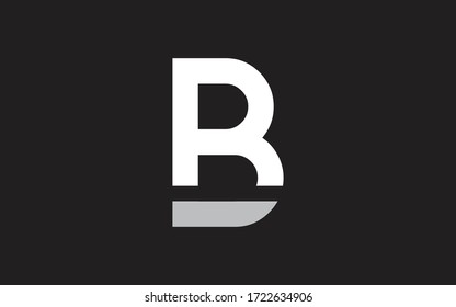 BR- oder RB-Letter-Initial-Logo-Design, Vektorvorlage