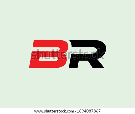 BR RB LETTER LOGO DESIGN VECTOR TEMPLATE