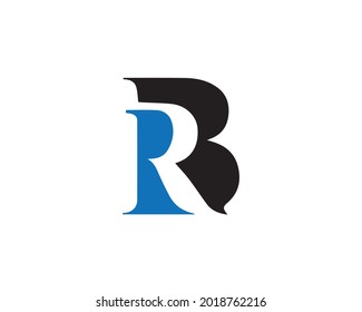 Plantilla De Vector De Diseño De Icono Y Logo De Letra BR Y RB.