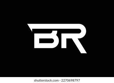 Plantilla De Vector De Diseño De Icono Y Logo De Letra BR Y RB.