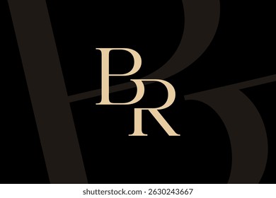 BR or RB letter logo icon design. Classic style luxury initials monogram.