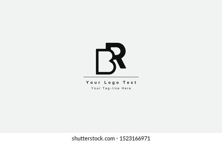 BR- oder RB-Buchstabenlogo. Einzigartiges attraktives, kreatives und modernes Logo für BR RB B R auf der Basis eines Anfangsbuchstaben