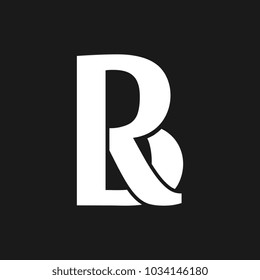 BR or RB logo. Isolated in black.