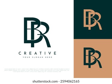 BR, RB Minimalist Letter Monogram Logo Design 