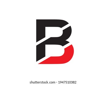 BR o RB, R, B Abstract monograma plantilla vectorial del logotipo 