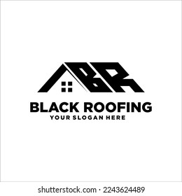 BR with Roofing Real Estate vector logo design template. House abstract concept icon.