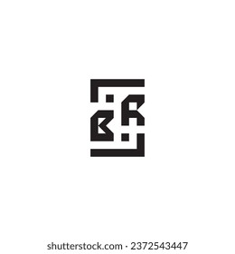 BR square concept retro logo in high quality professional design that will print well across any print media