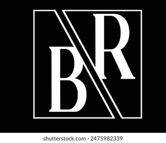 BR vector logo monogram abstract design business logo design letters
