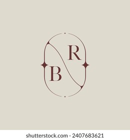 BR Hochzeitsklassiker in elegantem Monogramm mit qualitativ hochwertigem professionellem Design, das gut drucken wird