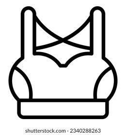 Bra apparel icon outline vector. Fitness sport. Top size