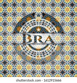 Bra arabesque emblem background. arabic decoration.