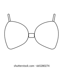Bra black icon .