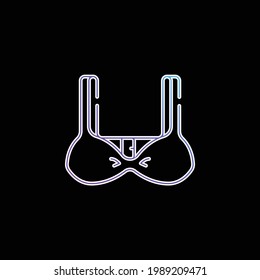 Bra blue gradient vector icon