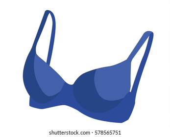 Bra blue realistic vector illustration isolated