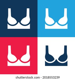 Vier-Farben-Minimal-Icon-Set mit BH-Blau und Rot