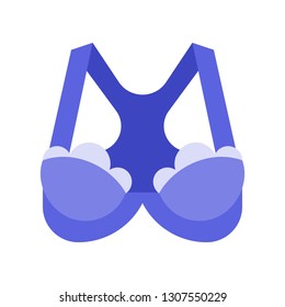 Bra or Brassiere vector illustration, flat design icon