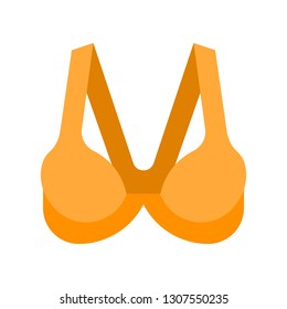 Bra or Brassiere vector illustration, flat design icon