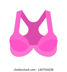 Bra or Brassiere vector illustration, flat design icon