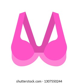 Bra or Brassiere vector illustration, flat design icon