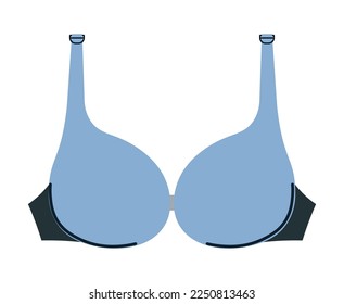 bra for breasts, isolated womens clothes and accessories. Undergarment from shop or store, boutique for ladies. Apparel piece of clothing, fashion and design collection. Vector in flat style