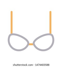 bra colour line vector icon