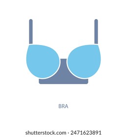 icono de línea de concepto de sujetador. Ilustración de elemento simple. diseño de símbolo de contorno de concepto de camisa de sujetador.