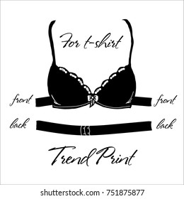 bra concept print cartoon style breast fashion print