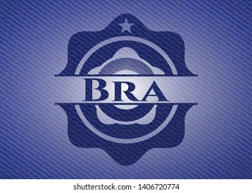 Bra denim background. Vector Illustration. Detailed.